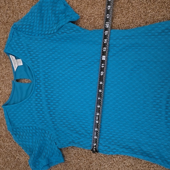 Christopher and Banks Blue Lace Short Sleeve Top, size PS - Picture 7 of 7